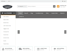 Tablet Screenshot of kniveshunt.com